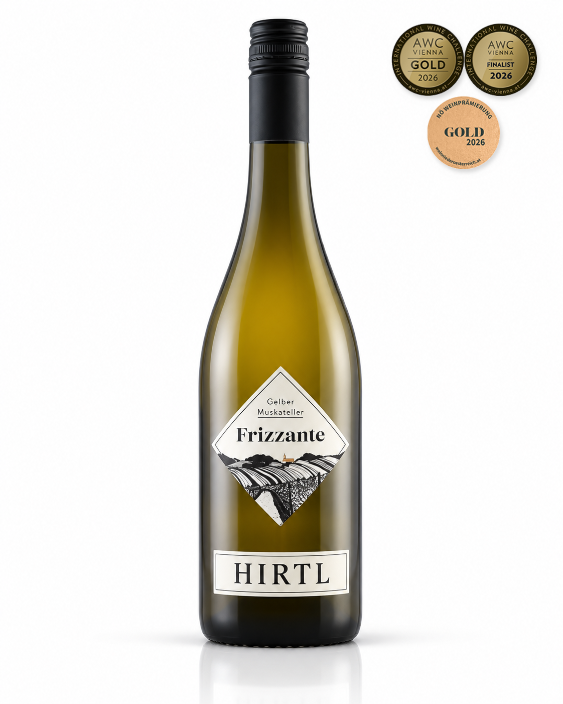 Weingut Hirtl Gelber Muskateller Frizzante 2025 – 1 flaske med officielle udmærkelser