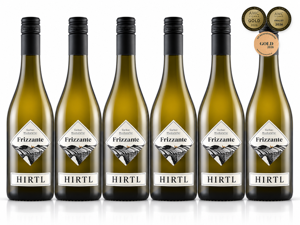 Weingut Hirtl Gelber Muskateller Frizzante 2025 – 6 flasker med officielle udmærkelser